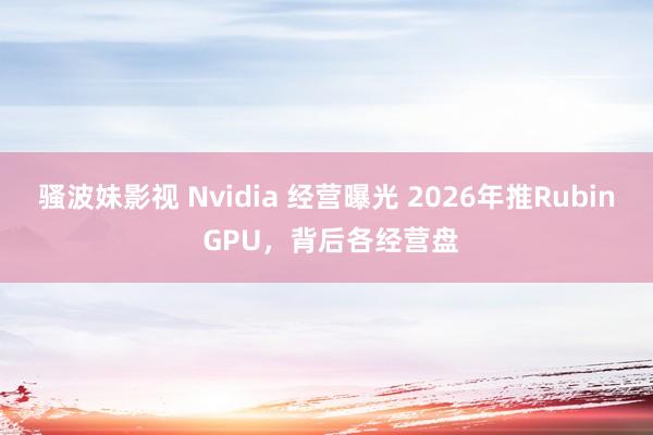 骚波妹影视 Nvidia 经营曝光 2026年推Rubin GPU，背后各经营盘
