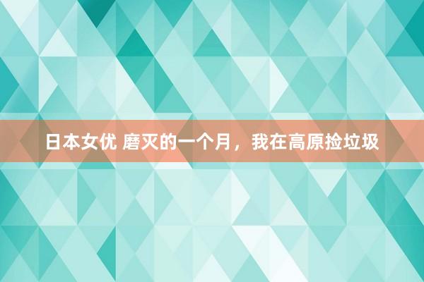 日本女优 磨灭的一个月，我在高原捡垃圾